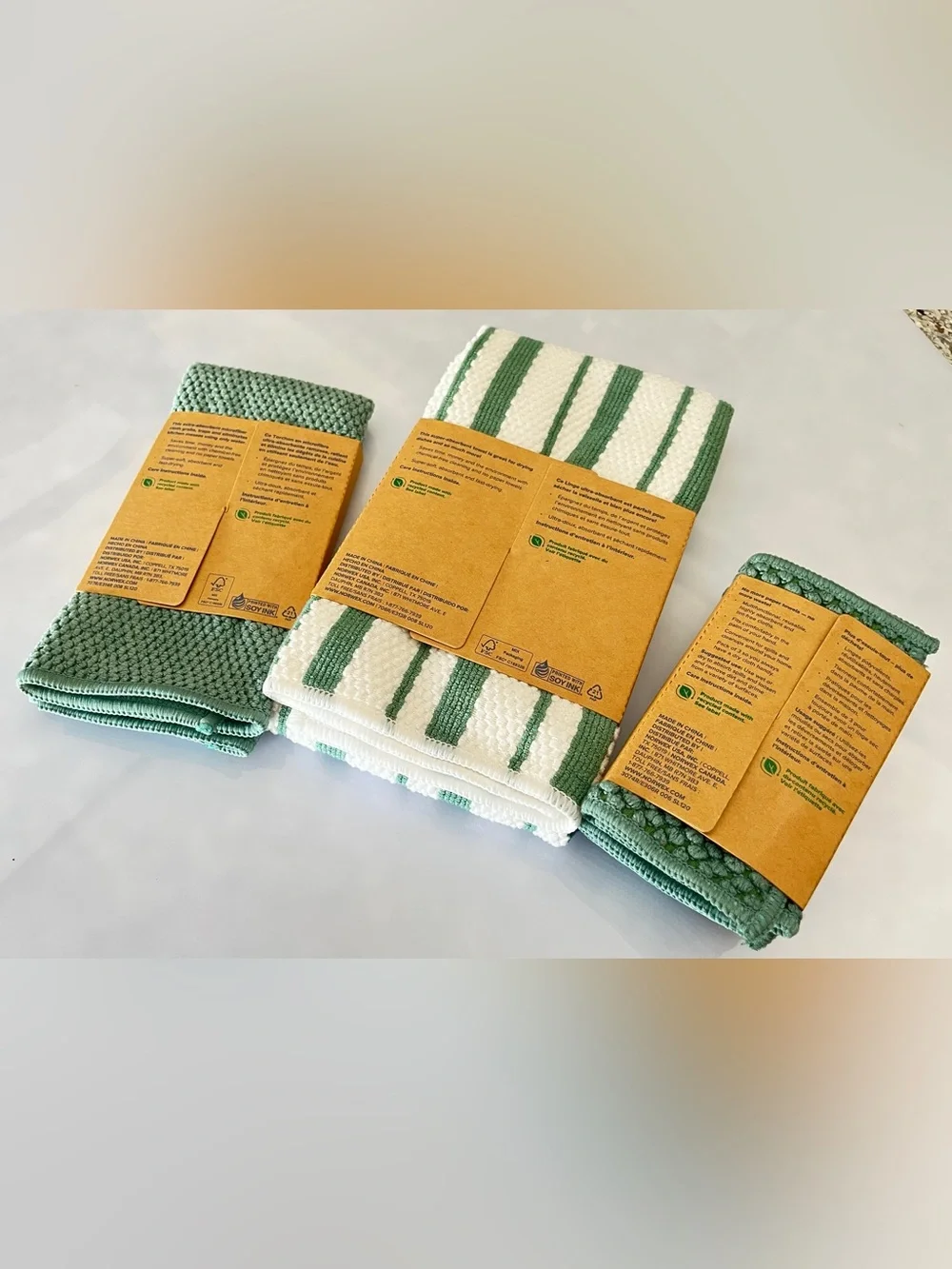 Norwex kitchen counter cloths set -Beautiful Green -2026 new color